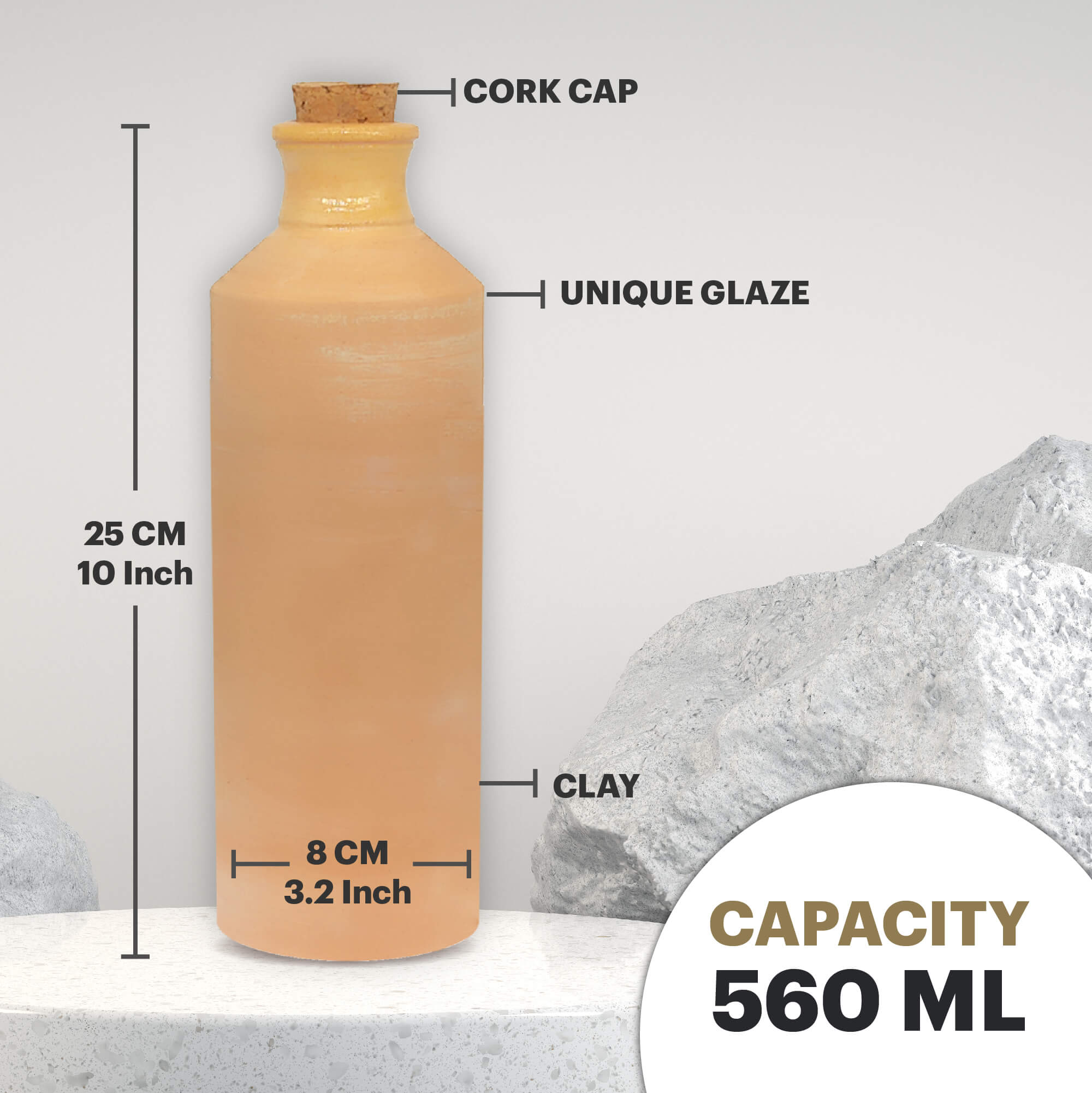 Clay Water Bottle_Beige 3